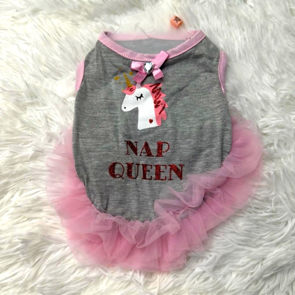 Coco Lane Couture "🦄 NAP QUEEN" Doggy Tutu Dress, XS